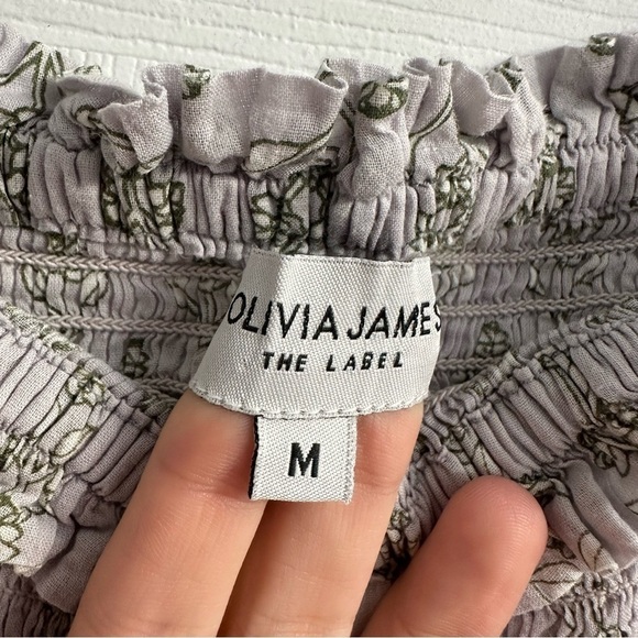 Olivia James Skirt Dress Izzy Floral Purple Summer Dainty Boho Size Medium - Picture 8 of 9